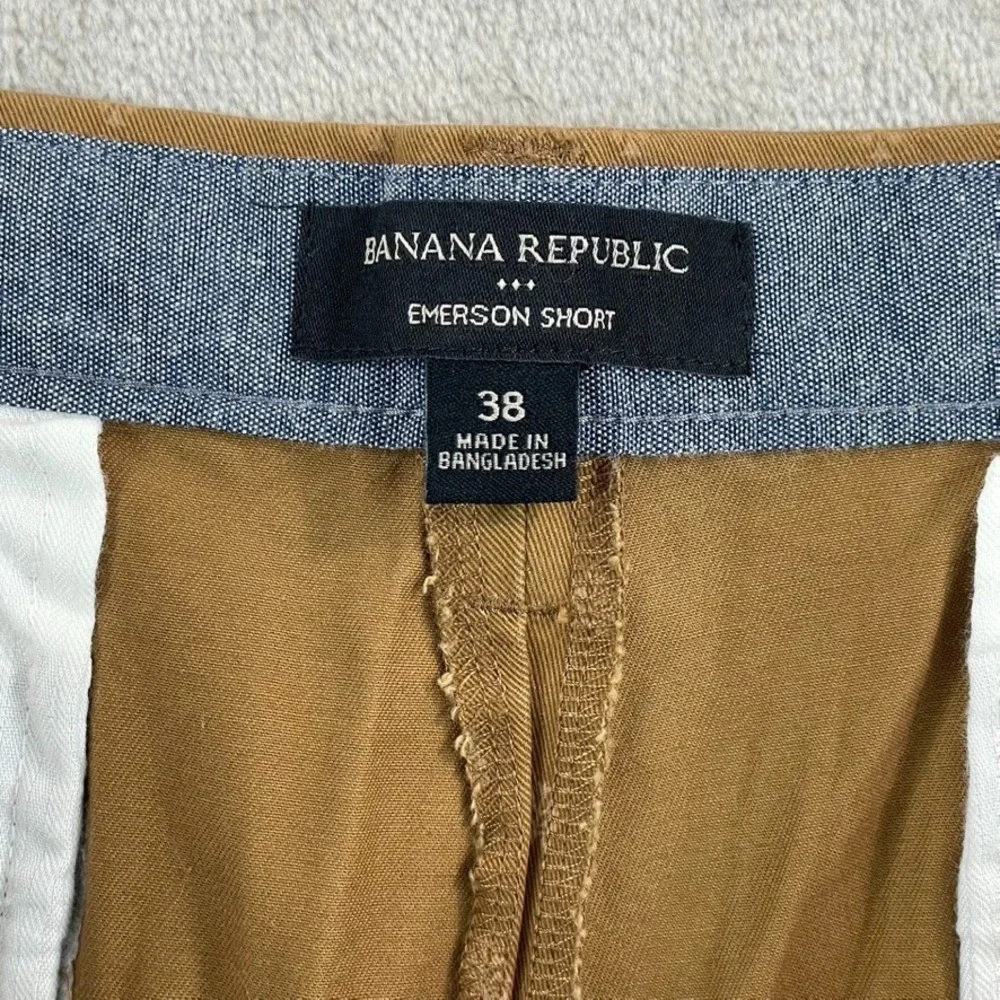 Banana Republic Emerson Chino Shorts in Brown Neutral Print Men 38 Casual Preppy
